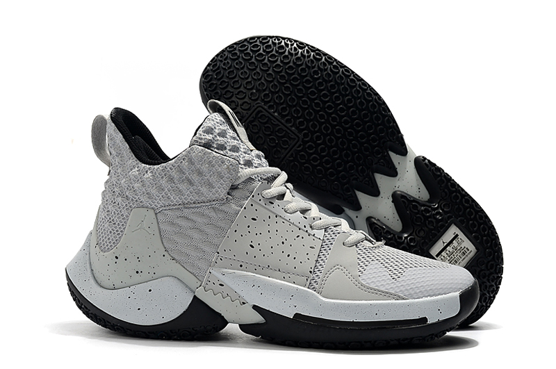 Jordan Why Not Zer0.2 Wolf Grey Black Shoes - Click Image to Close